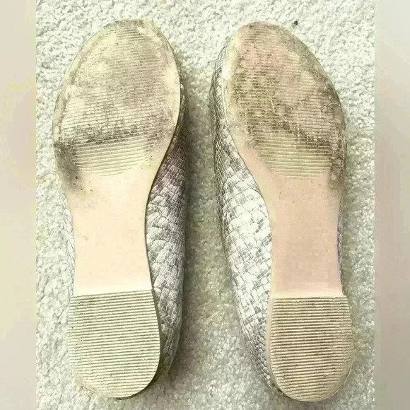 Janie and Jack tan reptile ballet flats with bow 3K - Picture 4 of 4
